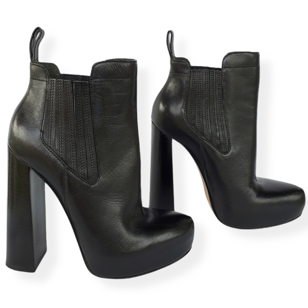SOLD Alexander Wang Black Platform Anabela Bootie Sz 38 - Picture 2 of 16